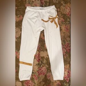 Wildfox Women’s Joggers with Gold Bow